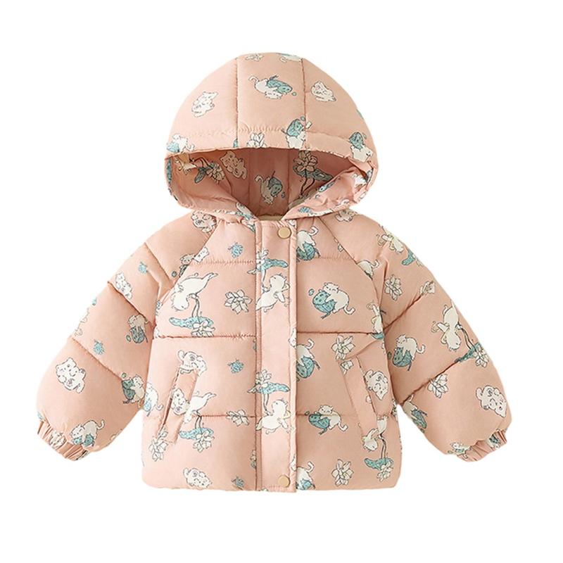 

1-10 Years Kids Winter Warm Hooded Coat Down Padded Outerwear 80