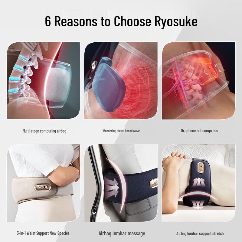 Ryosuke T1 Pro Heated Kneading Waist Massager