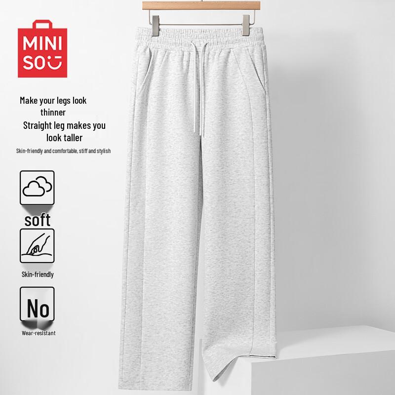 

MINISO Men s Retro Straight-Leg Casual Sports Pants L