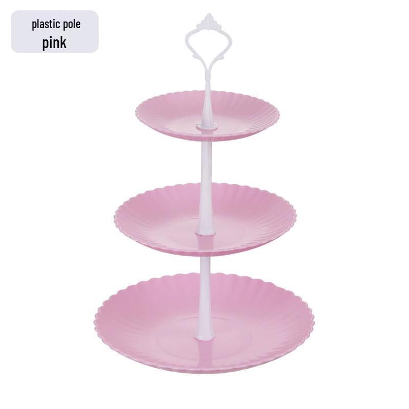 Jiante Transparent Rotating 3-Tier Snack & Fruit Plate