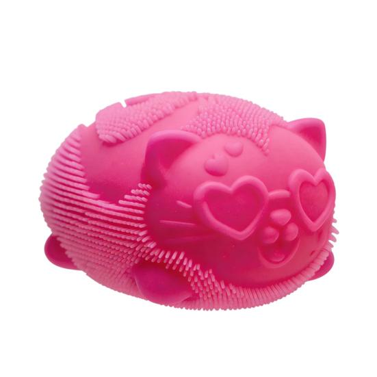 

Mini Fuzz Cat Squeeze Toy Stress Relief Fuzzy Ball Fidget Toy Focus Aid Relaxation Anxiety Relieving Office Desk Toy 1pc розы красного