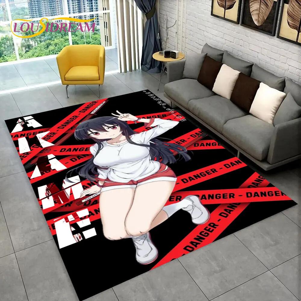 Alfombra Sexy Anime High School D×D, Alfombra para el Hogar Sala de Estar Dormitorio Sofá Felpudo Decoración, Alfombra de Juego Antideslizante 3D para Niños