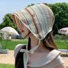 Cappello a Secchiello a Righe da Donna Estivo Protezione Solare Traspirante Casual alla Moda