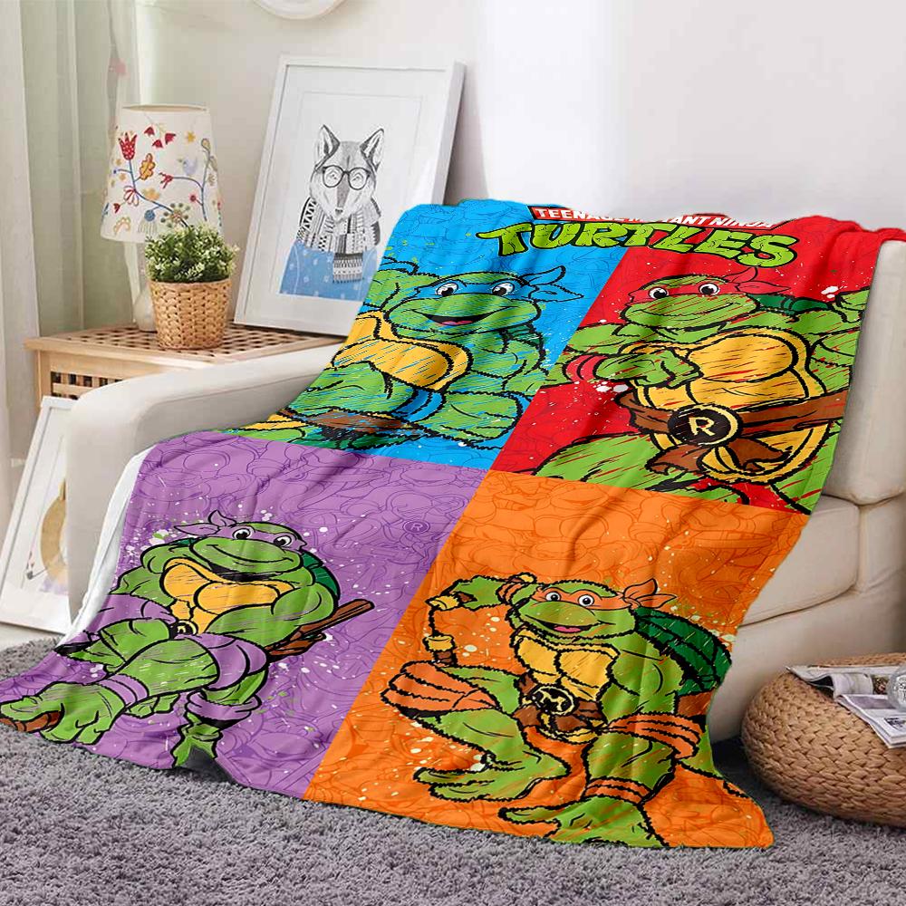 1Pc Teenage Mutant Ninja Turtles Blanket Soft And Comfortable Casual Warm Camping Travel Christmas Halloween Xmas Gift M924137