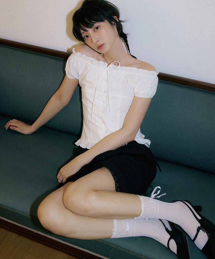 REORG Woi Puff Moddable Blouse White