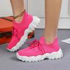 Women's Breathable Woven Sneakers Comfortable Lightweight Design Lace-Up Sock Shoes for Casual or Athletic Wear