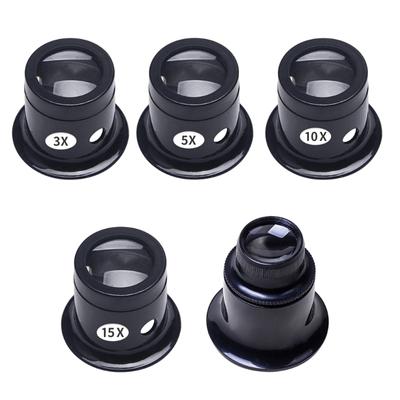 Mücevher Yapımı Araçları Taşınabilir Mücevher Büyüteci Büyüteç 3X/5X/10X /15X /20X Taşınabilir Monoküler Büyüteç Saat Merceği