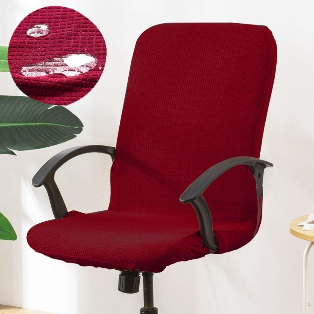 Waterproof Computer Office Chair Covers Thickened Jacquard Chair Seat Slipcovers Stretchable Dustproof Seat Protectors Armchair