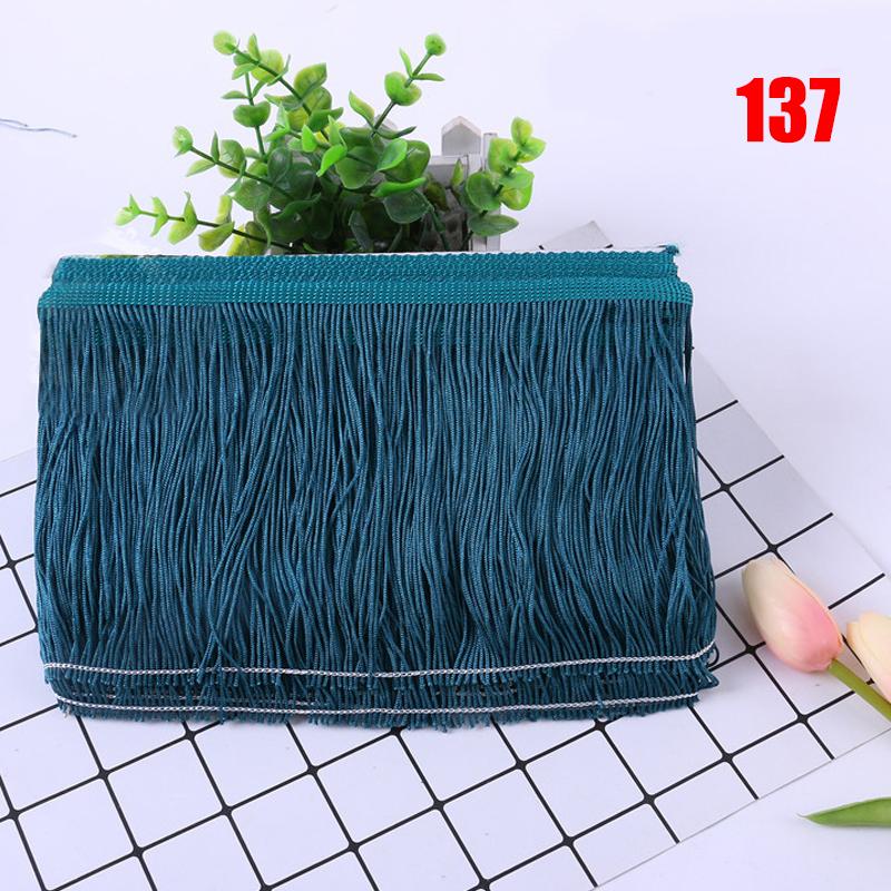 10 Meter Fransenquastenbesatz, 15 cm, Spitze, für Latein-Kleid, Makramee, Samba-Tanz, Kleidung, Vorhangspitze, Polyester, Nähen von Kleidungsstücken, Accessoire