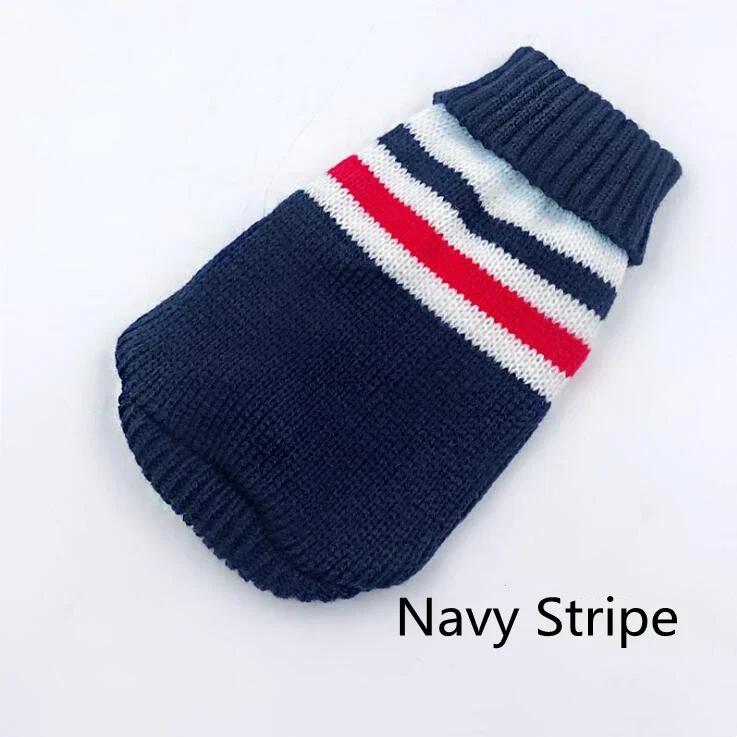 Winter Knitting Sweater For Small Medium Large Dogs, Dog Stripes Pullover Xmas Elk Big Dog Clothes Labrador Jumper Costume