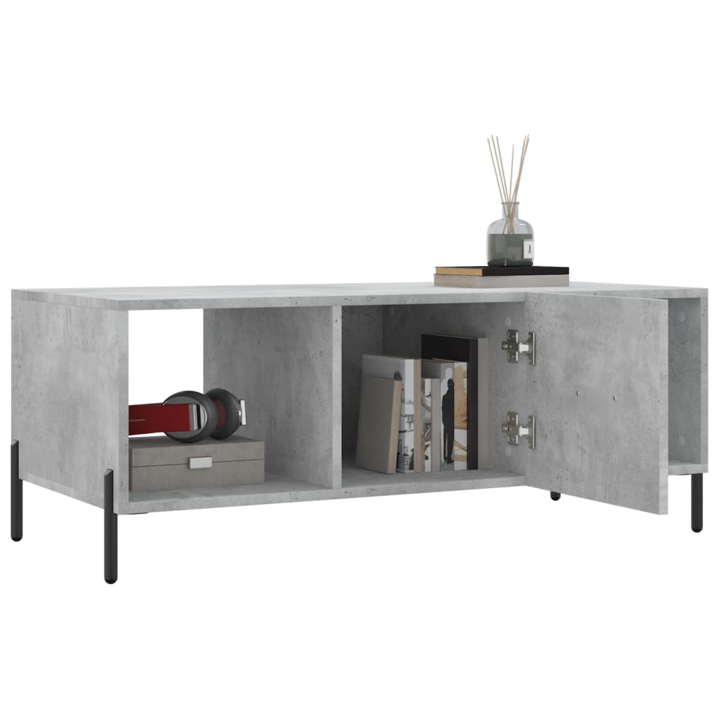  Coffee Table, Concrete Grey, 102x50x40 Cm