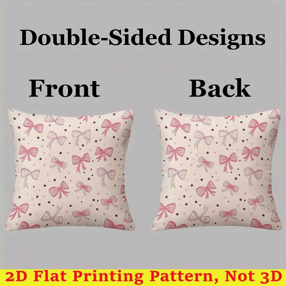 Dotty Bow square Jacquard Pillow Cover for Sofa Office Waist Cushion Cover Home Decorative Pillowcase