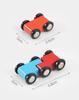 Children's Wooden Multi-Layer Racing Track Toy with Inertial Glider Cars