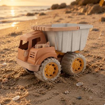 Straw Dump Truck Realistic Design Sand Eco Friendly Play Vehicle for Children, Kids,
