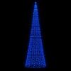 VidaXL LED Christmas Tree On Flagpole 1534 LEDs Blue 500 Cm, Christmas Decoration, LED Light, Christmas Light 358119