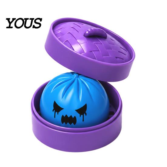 Gedämpftes Brötchen Stressabbau Spielzeug Knödel Quetsche mit Lila Dampfgarer, Gruselige Entspannungskugel für Halloween, Home Office Fidget TPR Sensorisch