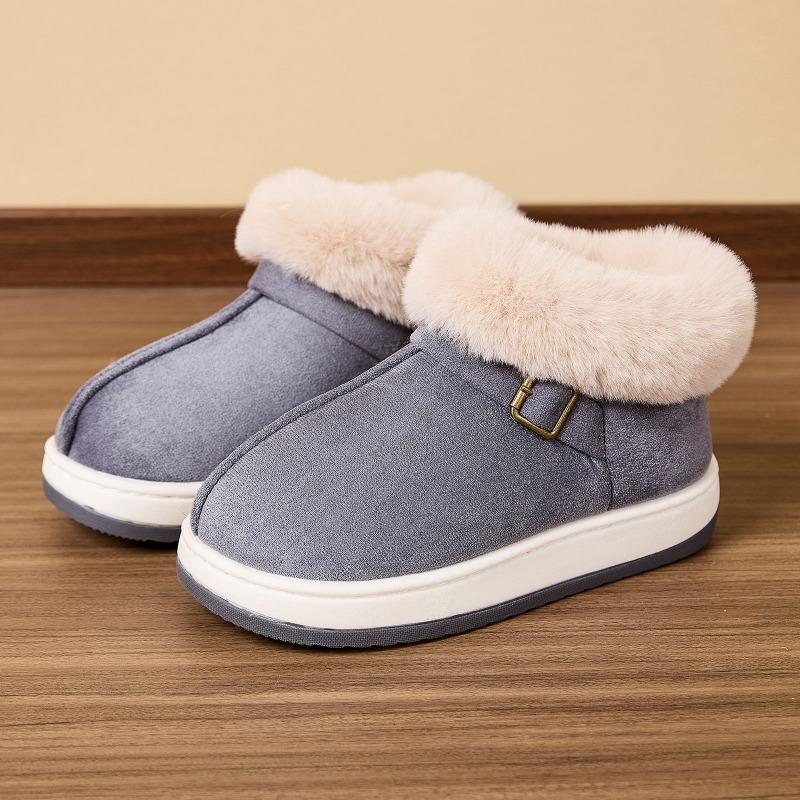 Cross-border foreign trade wholesale big hair mouth home cotton shoes autumn and winter couple bag heel thick-soled non-slip outer cotton slippers