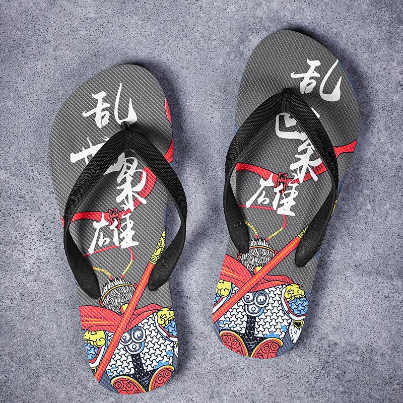 Flip-flops men's trendy pinch slippers non-slip soft-soled men's beach sandals summer new men's shoes