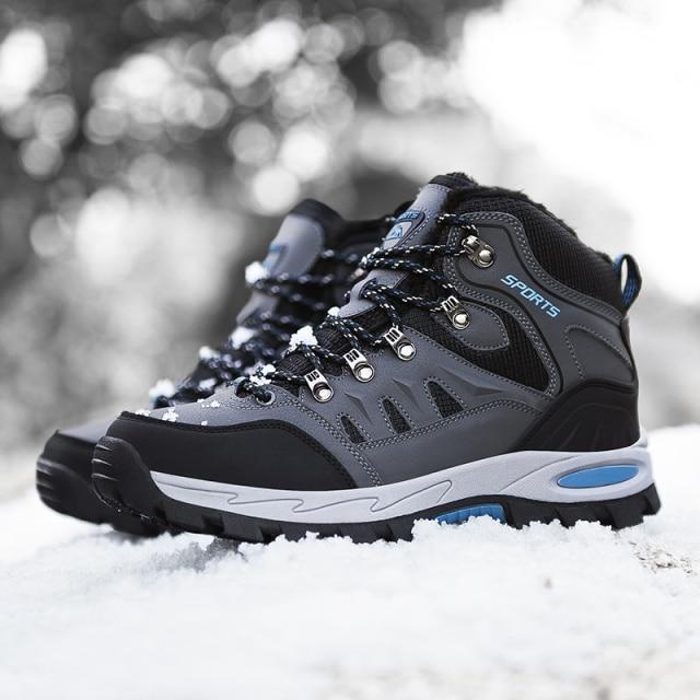 Winter Pro -Mountain Outdoor Hiking Shoes Men &Women Add Fur Hiking Boots Snow Walking Warm Training Trekking Footwear Boys