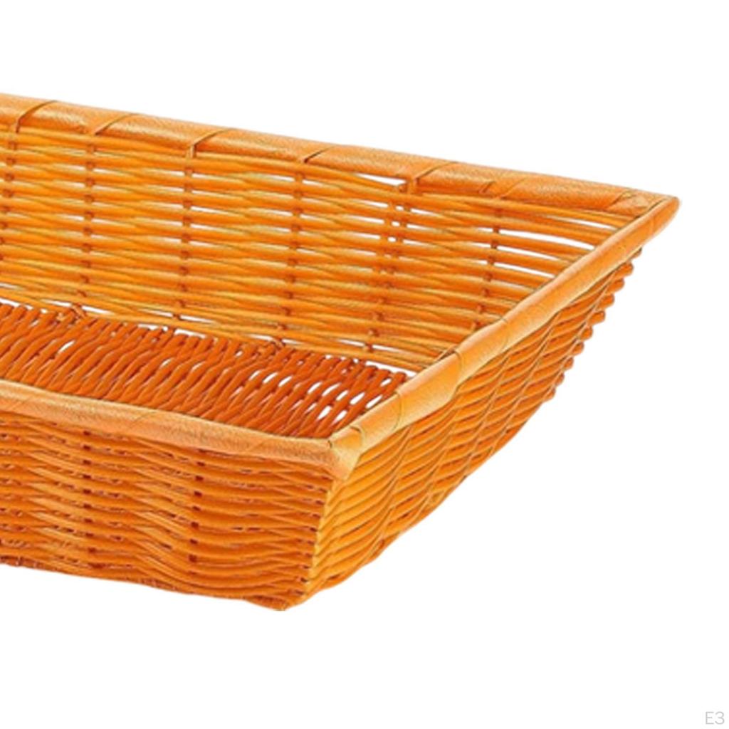6 Pieces Bread Baskets Imitation Rattan Food Woven for Vegetable