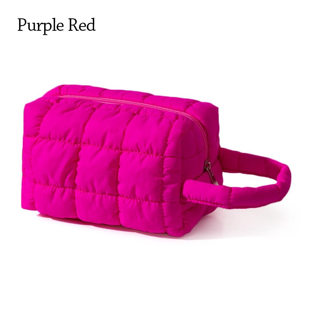 

Soft Touch Handheld Makeup Bag Large Capacity Multi-functional Cosmetic Bag Solid Color Toiletry Bag Home Travel