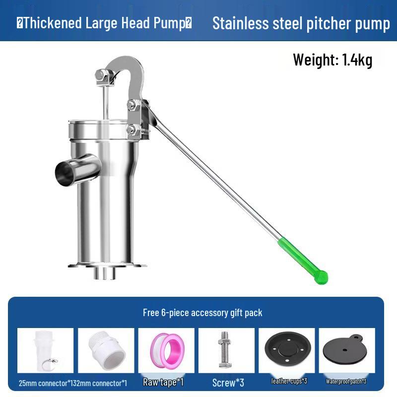 Landelijk Ouderwets Gietijzeren Handbediende Roestvrijstalen Putpomp