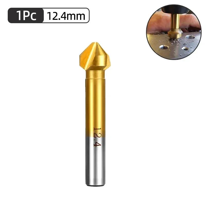 3 Flute Countersink Drill Bit 90 Degree Chamfering Tools Chamfer Cutter 6.3-20.5mm Chamfering Cutter Wood Metal Hole Drilling