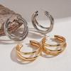 Geometric Multi-layer Round C-Earrings Cold Wind Earrings