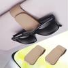 2 Packs Sunglass Holder for Car Sun Visor, Magnetic Eyeglass Hanger Clip for Car Visor, Leather Car Glasses Mount, Car Interior Visor Accessories