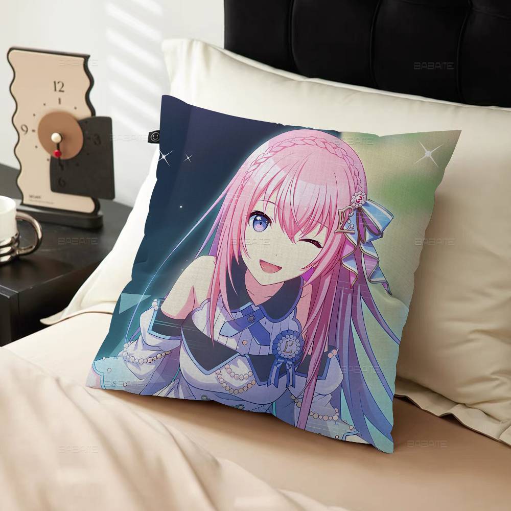 Megurine Luka Cartoon Pillow Cover for Bedroom Room and Living Room Sofa Decorative Cushion Cover
