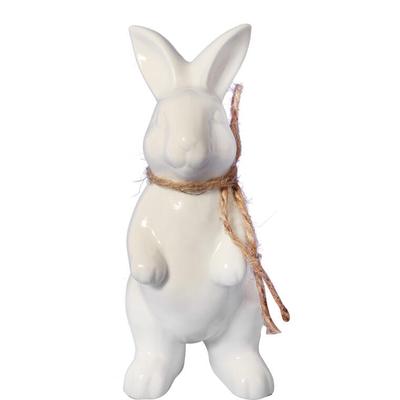 Ceramic Bunny Figurine Standing White