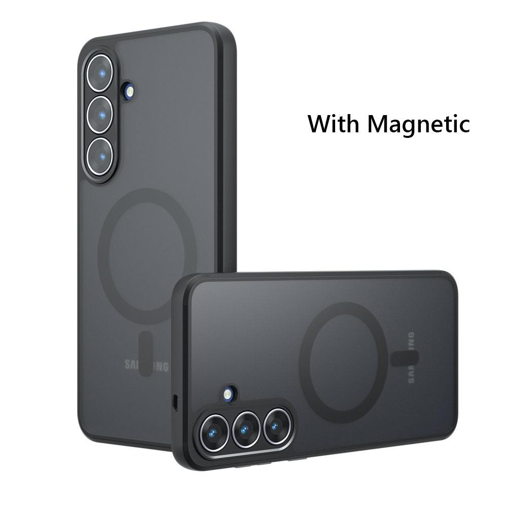 For Magsafe Magnetic Wireless Charging Case For Samsung Galaxy S25 FE S25FE 5G Shockproof Matte Back Cover Coque