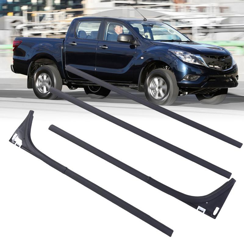 4Pcs Car Window Seal Strip Set Replacement for Mazda BT50 4 Doors 2012-2019 1D00-50-640 Rubber Weather Proof Supplies