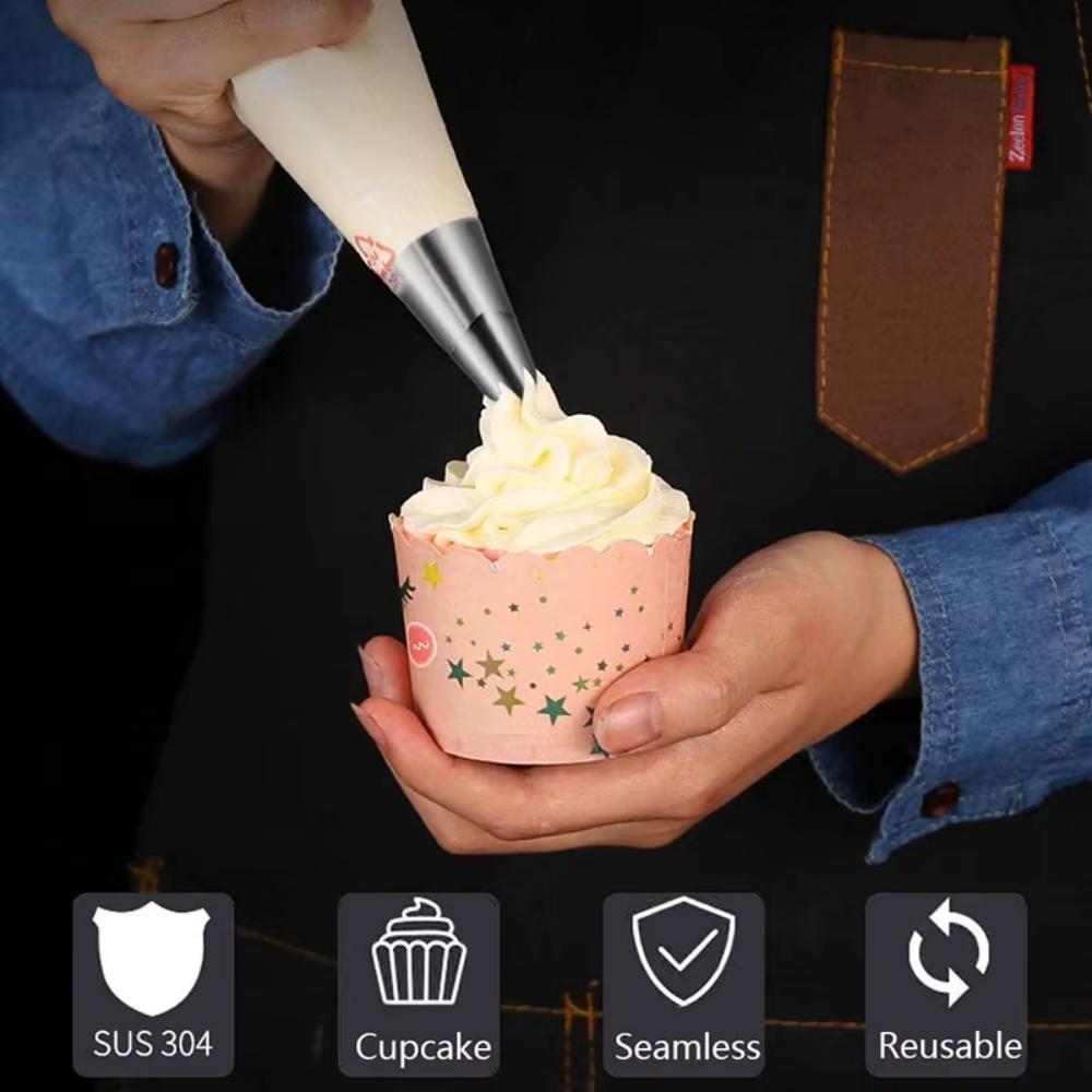 12/24pcs Pastry Nozzles Cake Decorating Tools Flower Icing Piping Nozzle Baking Accessories Metal Cake Cream Decoration Tips