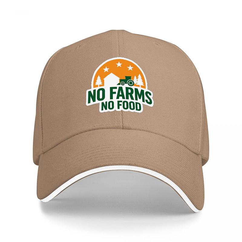 NO FARMS NO FOOD Farming Lifestyle Baseball Cap with Tractor and Sunset Design for Adults Outdoor Enthusiasts