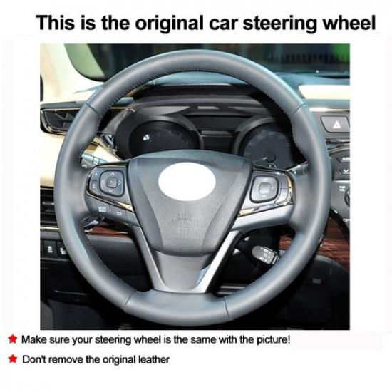 DIY Car Steering Wheel Cover For Toyota Camry 2015 2016 2017 Avalon 2013 - 2018
