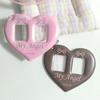 Creative Love Heart Photocard Holder 1 inch 2 Slots Card Holder with Keychain Cute Bag Pendant for Girls