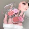 GEGE BEAR Glow-Blush Duo Stick 3.8g Cream-To-Pearl Dewy Flush & Highlighter 2-In-1 Portable Bear Case