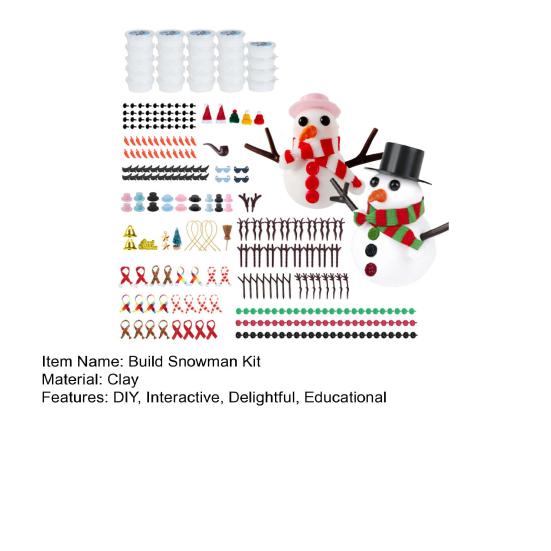 Build A Snowman Kit Air Dry Clay Snowman Christmas Crafts for Kids Ages 4-12 Fun Modeling Clay Snowman DIY Kit for Holiday Party Decor