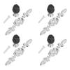4 Pcs Crystal Handle with Plate European Style Modern Simple Pulls Handles for Drawer Dreser Cabinets