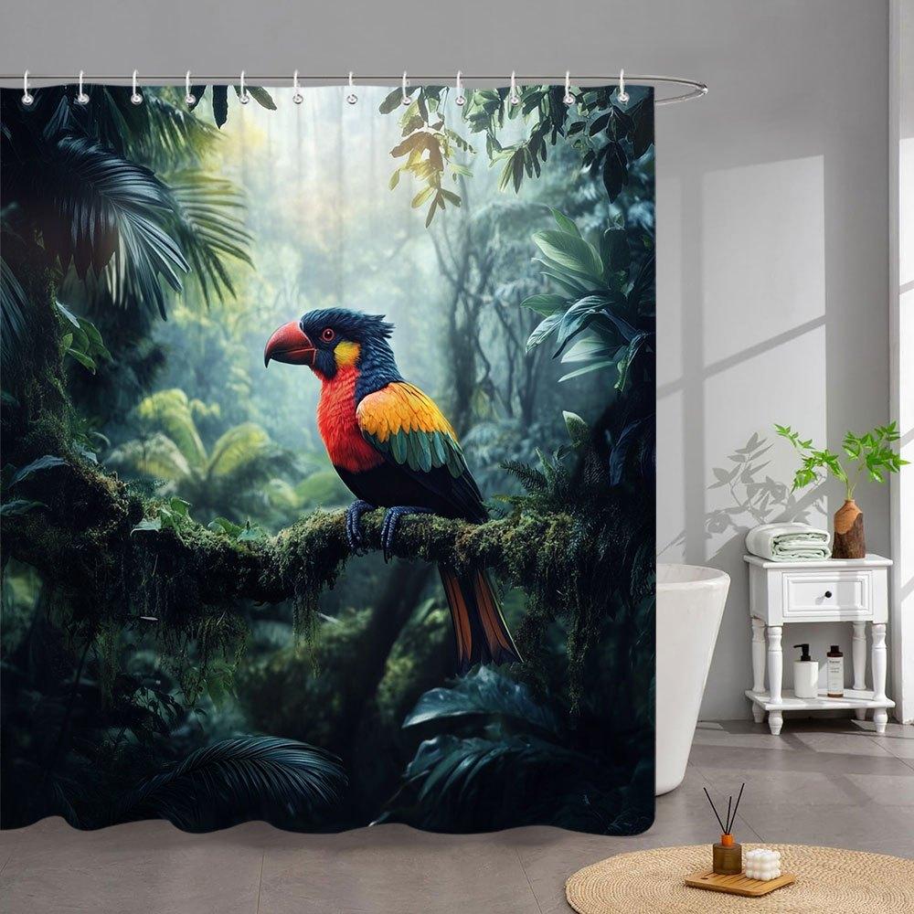 

1pc Extra Long Bath Curtain - Large 70x70 Inches Shower Curtain with 12 Hooks, Machine Washable Polyester Bathroom Decor for Mod 90x180cm
