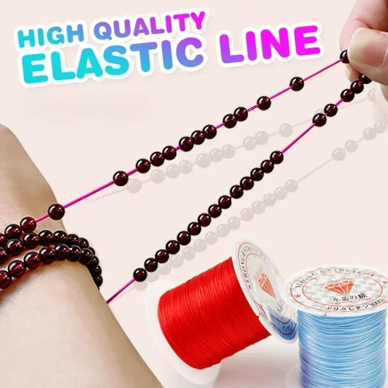 10M/Roll Strong Elastic Crystal Beading Cord 1mm for Bracelets Stretch Thread String Necklace DIY Jewelry Making Cords Line
