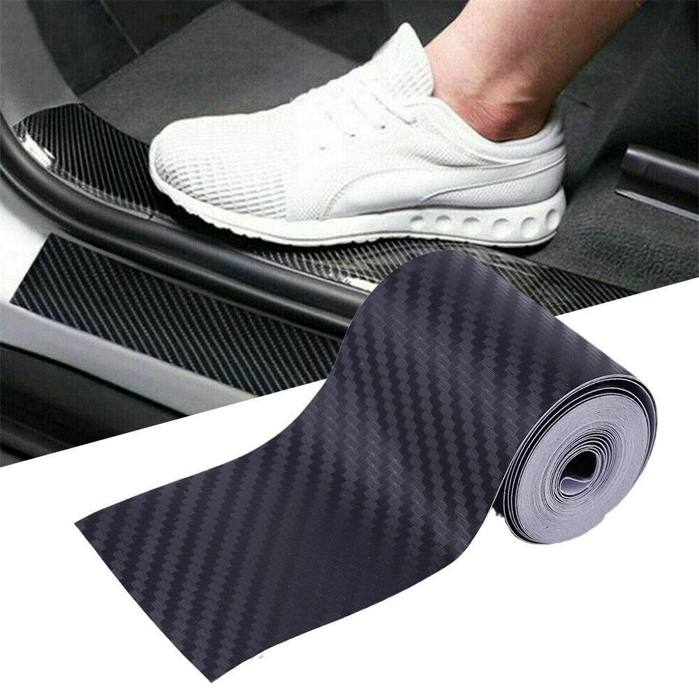High-quality Nano 3D Carbon Fiber Car Stickers For Door Protection Trim Tape Sill 5CM Waterproo M3J9