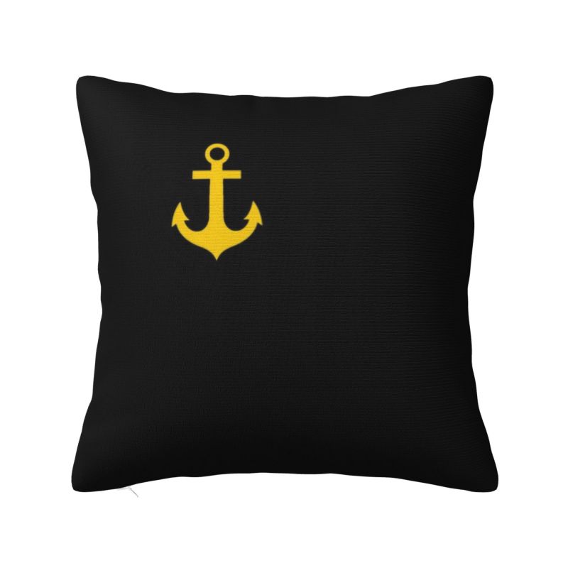 Navy Blue Stripes Nautical Anchor Boat Pillow Case 40x40cm Home Decor Cute Outdoor Cushions Square Pillowcase