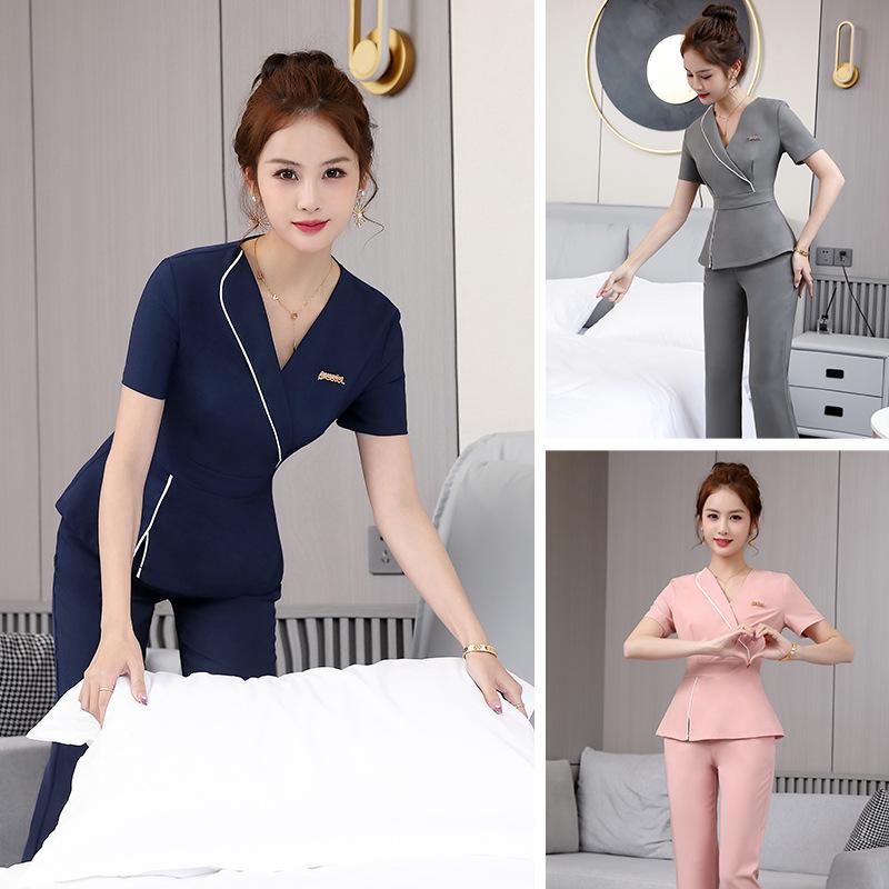 Uniforme Estiva per Salone di Bellezza e Spa - Set di Alta Gamma per Tecnico di Massaggio ai Piedi