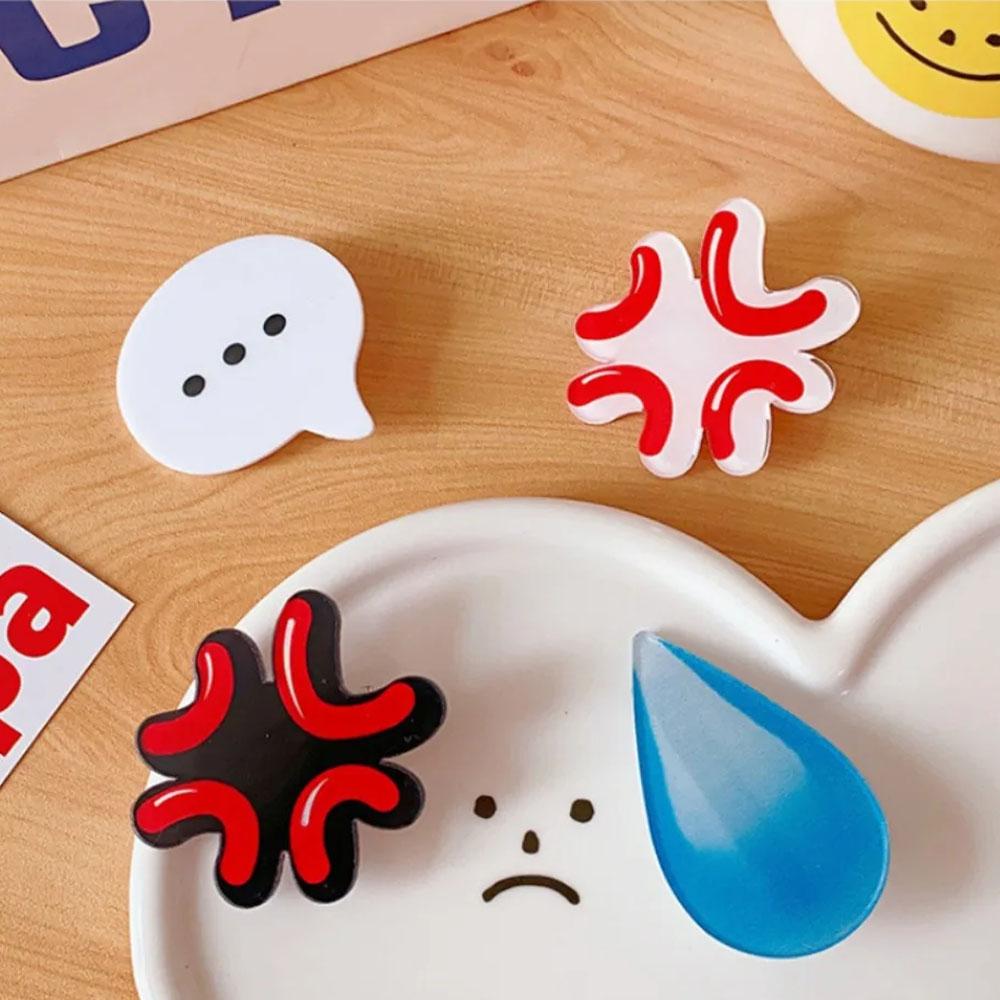2 Stück Lustige Haarspangen Schweißende Wassertropfen Niedliche Haarnadel Ausdruck Handgefertigtes Haaraccessoire Entenschnabelklemme Pony Seitenklemme