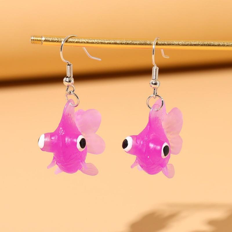 Charming Goldfish Cartoon Earrings for Women - Creative Lucky Fish Studs
