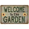 Retro Flower Tin Sign Gardening Metal Sign Vintage Garden Club Outdoor Indoor Home Wall Hanging Decorative Plaque Plates Farm