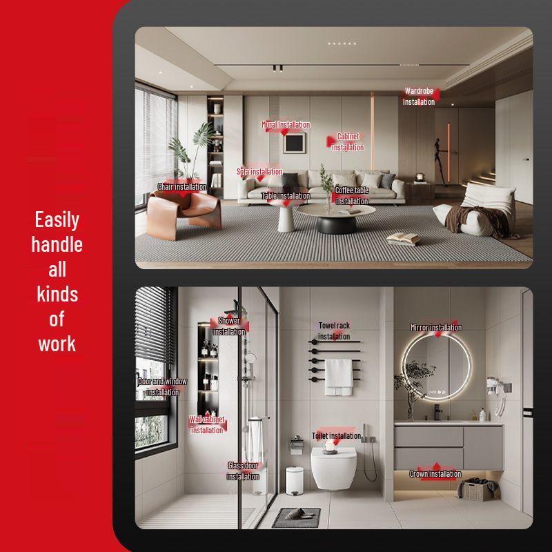 Brushless Electric Impact Drill & Multifunctional Handheld Screwdriver Set for Household Use