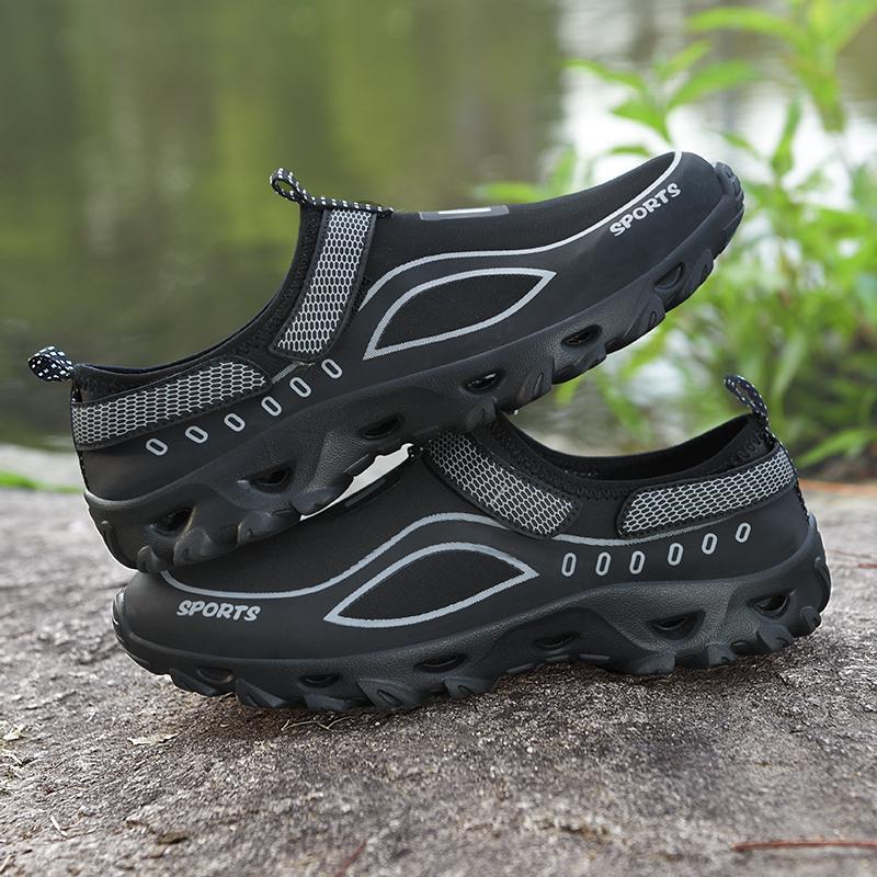 Trendy Brand Men's Casual Shoes Summer Outdoor Hiking Shoes River Tracing Shoes Thick Soles New Men's Beach Water Shoes
